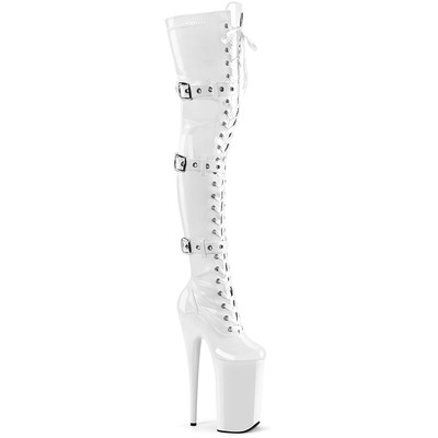 Pleaser 10'' Heel 6'' Pf Buckled Lace Up Thigh Boots Adult Women Shoes Beyond/3028