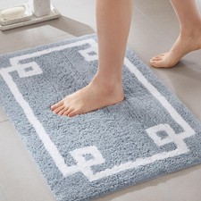 Evan 100 Cotton Bath Rug Plush Absorbent, 20" x 30", Blue