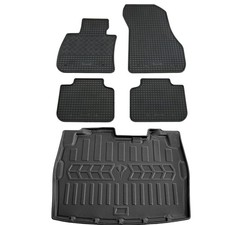 Gummi Fußmatten Kofferraumwanne für BMW X1 F48 2015-2022 Gummimatten Set unten