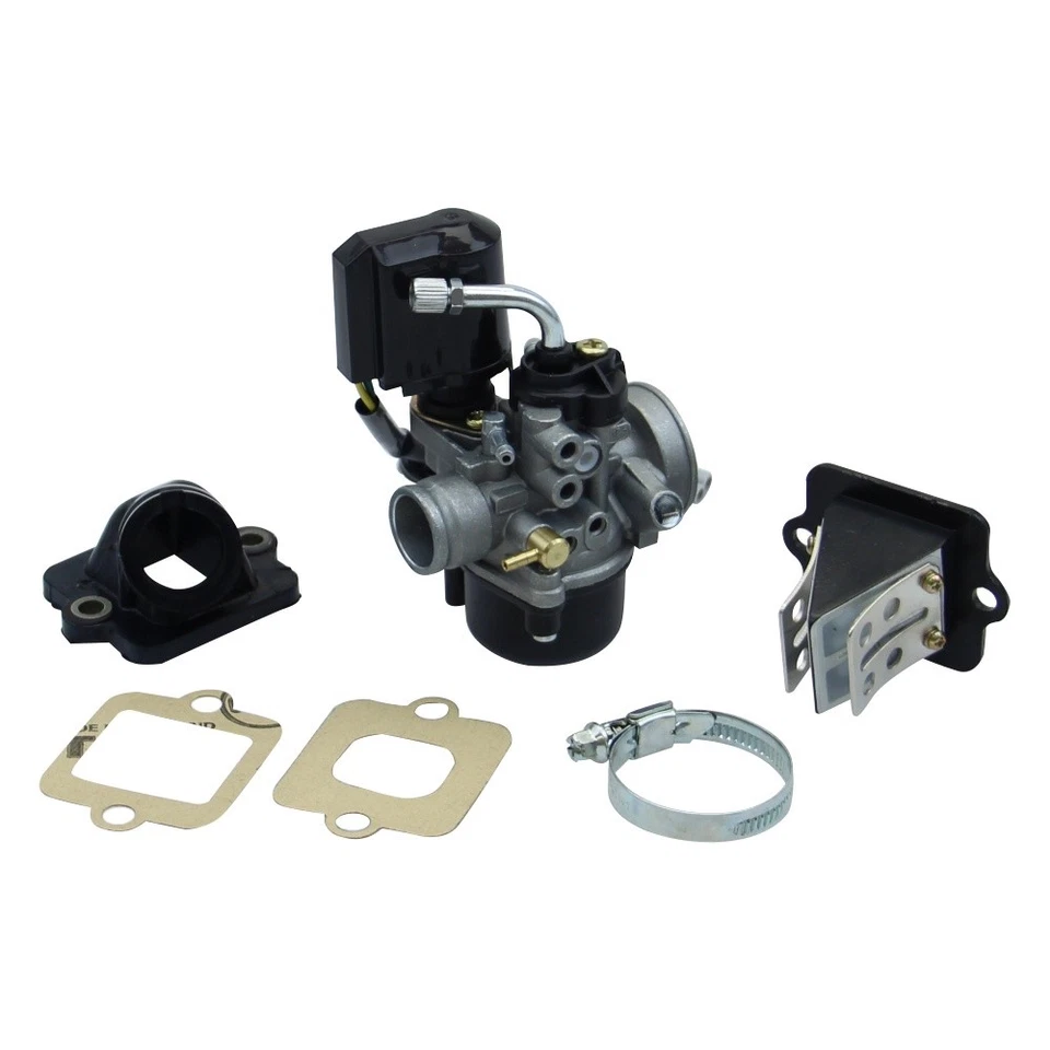 Vergaser-Set: Sport 17,5mm E-Choke + Ansaugstutzen + Membran Piaggio TPH Typhoon - Bild 3 von 4