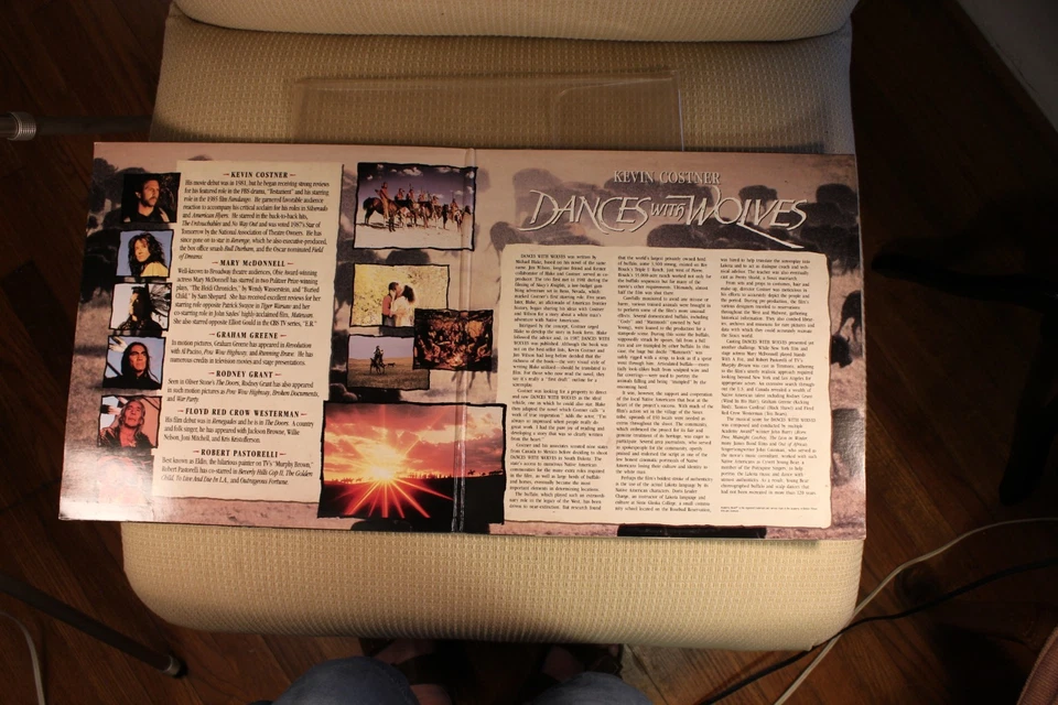 Dances with Wolves Laserdisc 1991 Kevin Costner Orion Home Video - Image 3 of 4