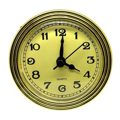 86mm (B) Quartz Replacement Gold Bezel Clock Insert Arabic Numerals 80-85mm Hole