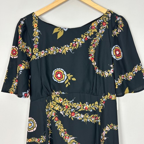 NEW ModCloth Black Floral A Major Moment Maxi Dress Boho Size Medium Women's - Picture 3 of 6
