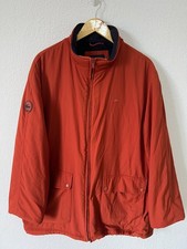 Lacoste Jacket Mens Large Orange Zip Front Crocodile Patch Casual Coat