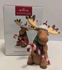 Hallmark Keepsake Ornament 2022 CHOCOLATE MOOSE With Candy Cane — photo 1