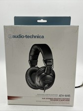 Audio-Technica ATH-M45 Black Professional Over Ear Headphones Used