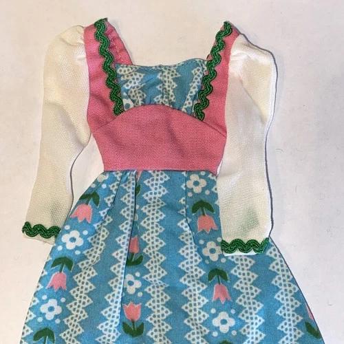 Vintage Mattel Barbie Best Buy Fashion 1976 BLUE COUNTRY DRESS Sweet 16 # 9555
