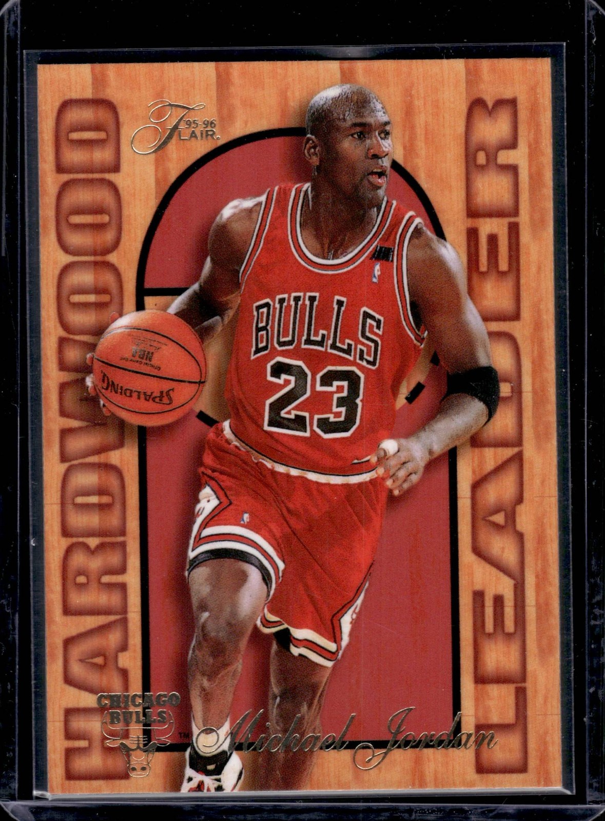 1995 Fleer Michael Jordan #4 Flair Hardwood Leader