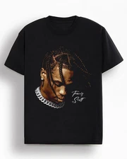 Travis Scott Big Head Boxy Vintage Shirt Graphic Basketball Tee Streetwear Y2K