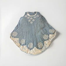 Collections Etc Blue Floral Embroidered Sleeveless Dress XL/XXL Boho Rayon (A17)