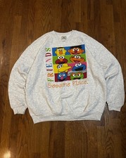 Vintage 1990s Sesame Place Sesame Street Friends Crewneck Sweatshirt Size XL