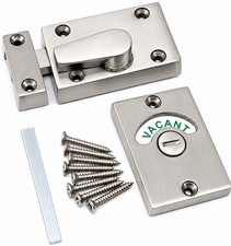 Satin Nickle Bathroom Indicator Bolt Vacant Engaged Privacy WC Toilet Door Lock