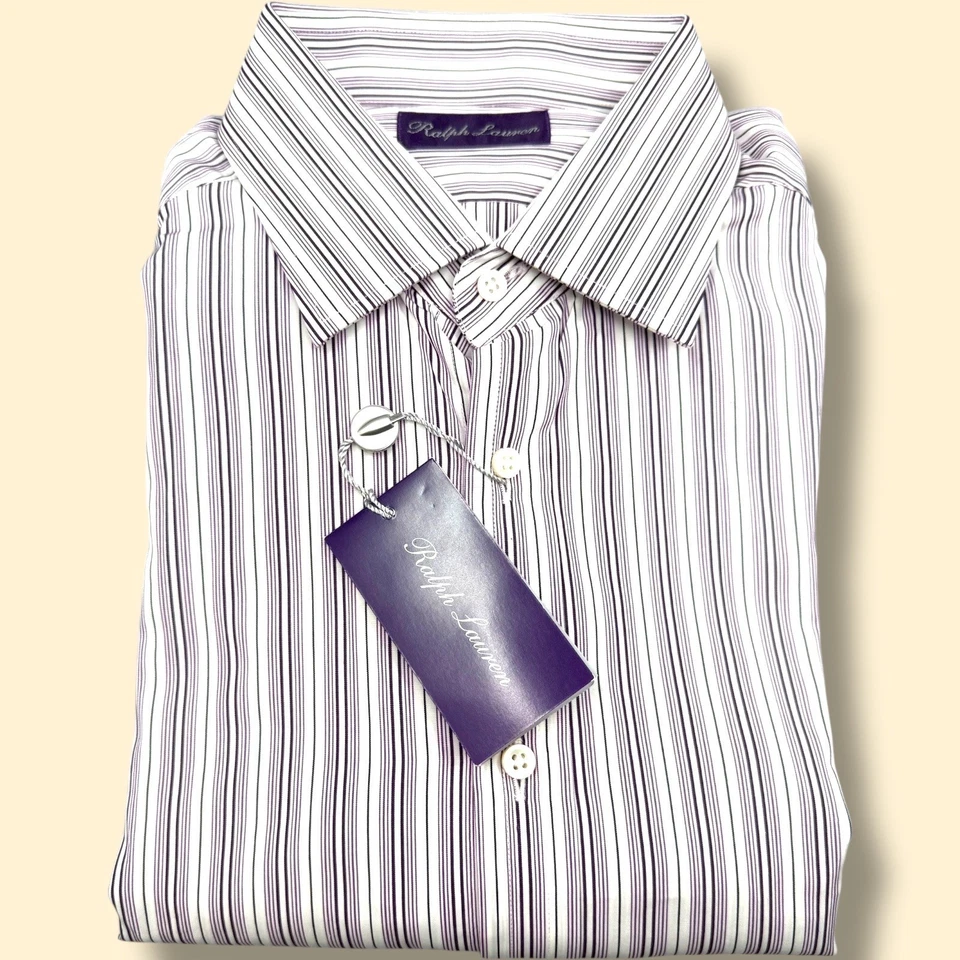 Camisa Ralph Lauren Etiqueta Púrpura Blanca/Azul/Púrpura Foto 2 de 4