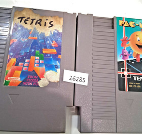 2 retro ARCADE Nintendo family video games NES Tetris ,Pac-man  26282 wt11