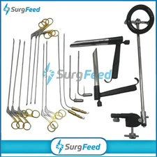 Pedestal Laryngoscope Set Micro Laryngeal Surgery ENT Endoscopic Instruments A+