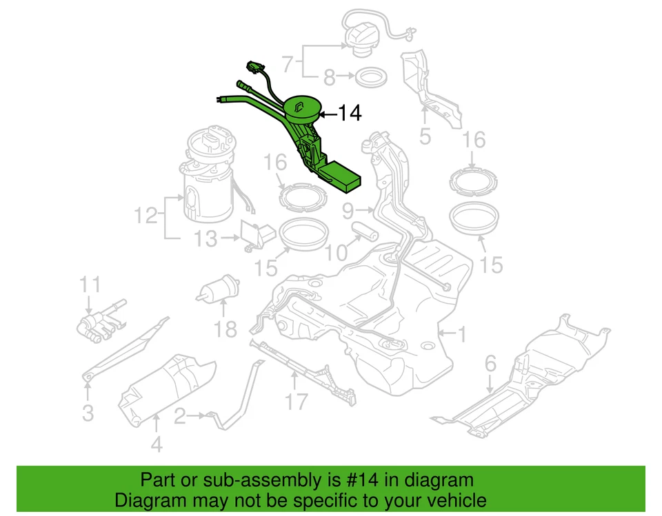 CONTINENTAL 8E0201317R 燃油级发送单元 奥迪 A4 Quattro A4 S4 RS4 — 第 2/2 张图片
