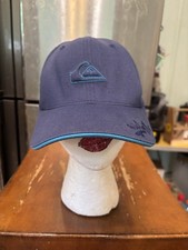 Quicksilver Active Flex Fit Baseball Cap Blue Vintage Collectible Series