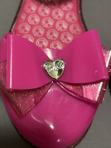 MINI MELISSA X BARBIE Niñas Talla 3 Jelly Bow Rosa Brillante - Imagen 3 de 8