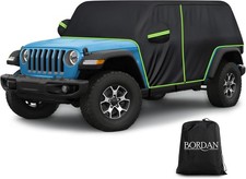 Cab Car Cover for Jeep Wrangler JK JL 4 Door Rain Cover with 420D Oxford, Ful...