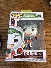 POP HEROES DC Santa Joker Figure # 358 Christmas Funko Joker Batman Universe
