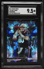 2021 Panini Prizm Fireworks Blue Ice 32/99 Mac Jones #F-25 SGC 9.5 Mint+ 10h2
