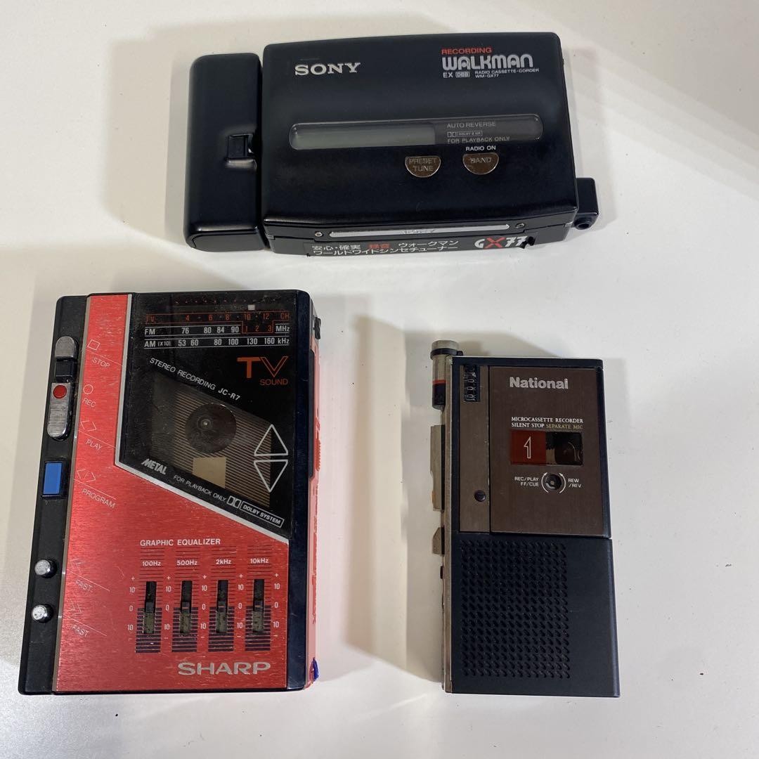 ポータブルプレーヤー Sony Walkman EX & Sharp JC-R7 & National Vintage Sony Walkman Ex Sharp Jc-R7 & National Portable