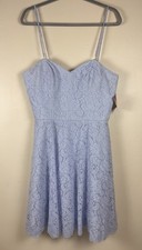 Vintage Watters & Watters Light Blue Lace Dress Sweetheart Straps NWT Size 12