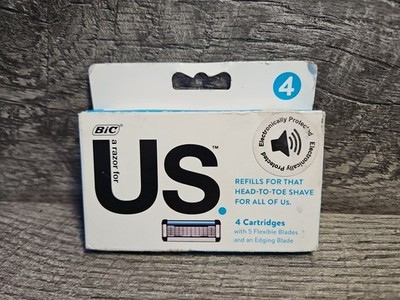 BIC US Cartridge Refills with 5 Flexible Blades 4 Cartridges Damaged Package 
