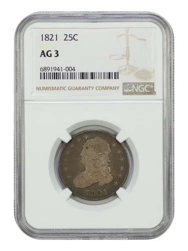 1821 25C NGC AG03 - Capped Bust Quarter