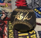 Wander Franco (TAMPA BAY RAYS) Signed Rawlings Black MLB Baseball (Beckett COA)