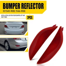 LH & RH Rear Bumper Reflector For 2012 2014 2015 2016 2017 Hyundai Accent Sedan