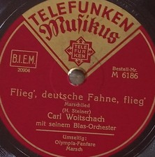 MARSCH CARL WOITSCHACH OLYMPIA FANFARE WW2 GERMAN SCHELLACKPLATTE 78RPM