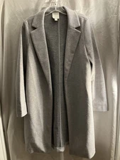 Joie Heather Gray Long Open Coatigan Jacket Polyester Women’s Small Preowned