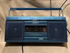 Vintage Sony Cfs-230 Walkman Tape Player/Cassette-corder Am/fm Boombox Rare Blue