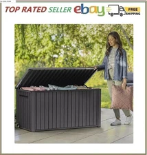 Keter 170 Gal. Resin Deck Box Large Indoor/Outdoor Storage