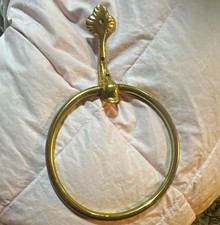 Gold Metal Bathroom Towel Ring Wall Mounted Hanging Holder, 1-Pack