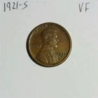 1921-S Lincoln Wheat Cent San Francisco Mint Very Fine