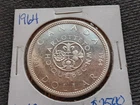 1964 🇨🇦 Canada $1 Silver Dollar BU Charlottetown  Quebec Coin .800