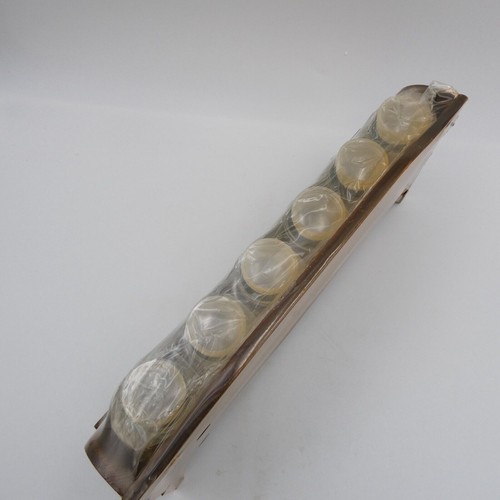 Wood Spice Rack 6 Clear Glass Spice Jars Shakers Labels New in Package - Bild 7 von 11