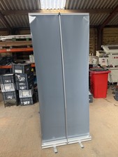 Roller Banner Display Stand Pop Pull Roll Up Sign Exhibition Trade Show  Used