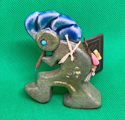 Raku Pottery Kokopelli Doll Figurine Signed by Jeremy Diller Flute Player Figure