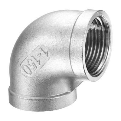 Edelstahl 90° NPT 1'' Gewindeadapter weibl./weibl. für Wasser/Luft/PVC