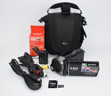 Sony HDR-CX130 Handycam Black Digital Video Camcorder HD 42x Zoom 3.3MP - TESTED
