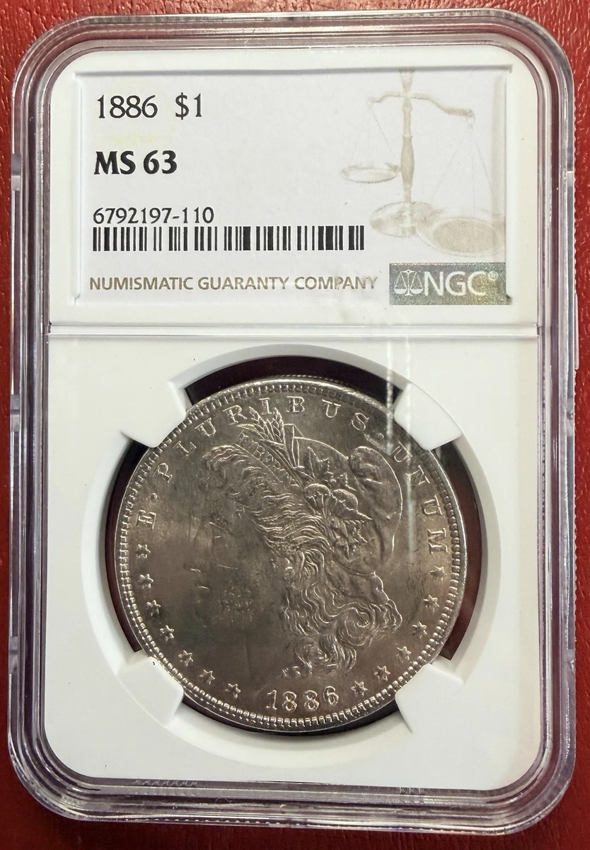 MS 63 Graded 1886 Year Morgan US Dollars (1878-1921) for sale | eBay