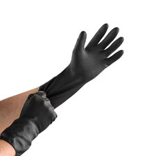 Black 20 Mil S/M Reusable Neoprene Long Cuff Gloves