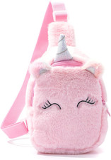 Kids Crossbody Bag Kids Sling Bags, Small Plush Sling Bag for Kids Travel Bag fo