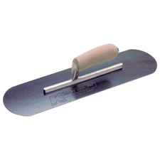 Kraft Tool Co 18 In. X 5 In. Blue Steel Pool Trowel With Wood Handle On A Short