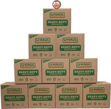 11-Piece Medium Heavy-Duty Double Wall Moving  Shipping Boxes Pack of 10 Boxes