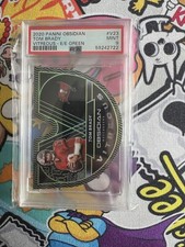 2020 Panini Obsidian Tom Brady, Vitreous E/E Green, SSP 3/15, PSA 9