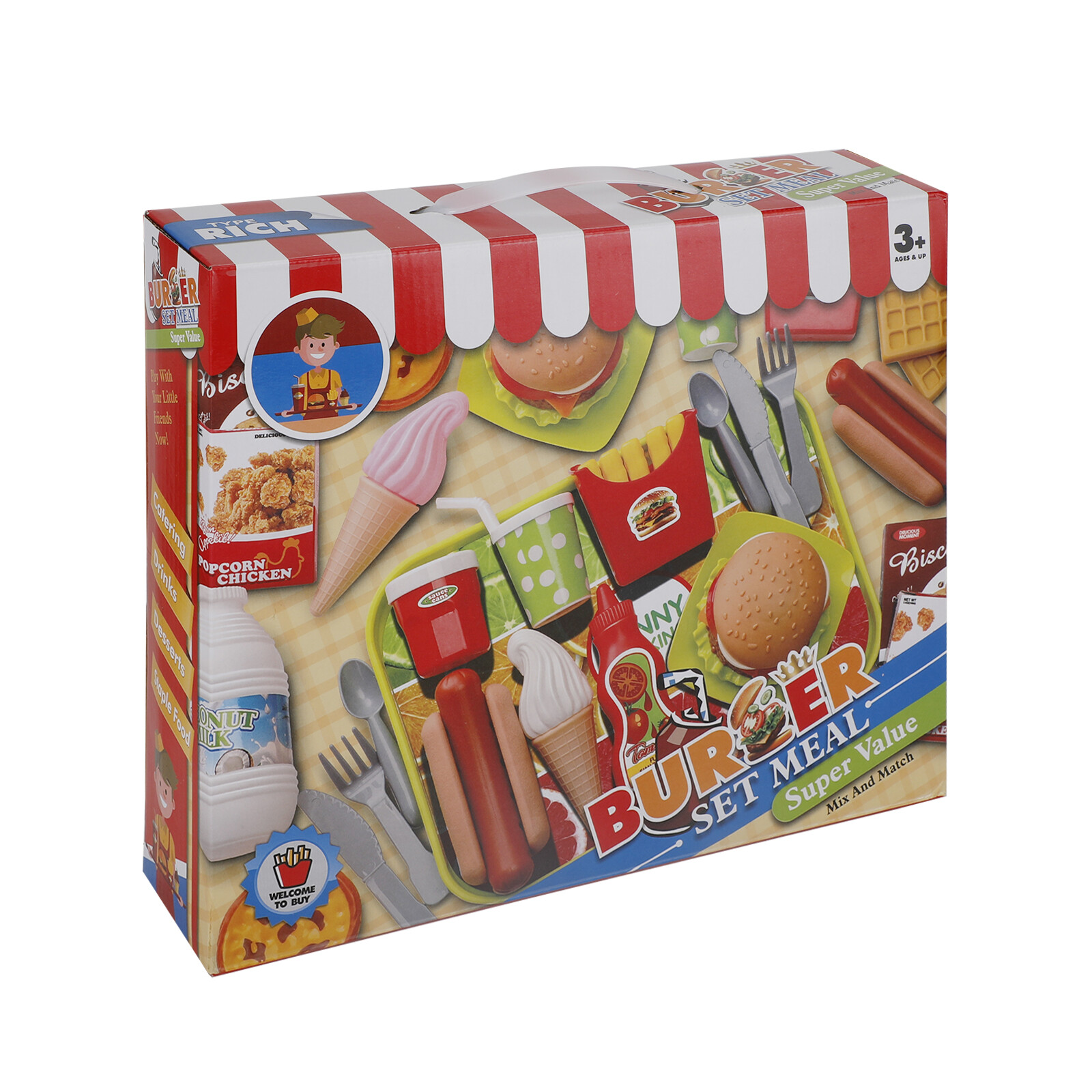 30 Pcs Play Food Pretend Toys Kitchen Set Pretend Food Children Toy Set For Kids